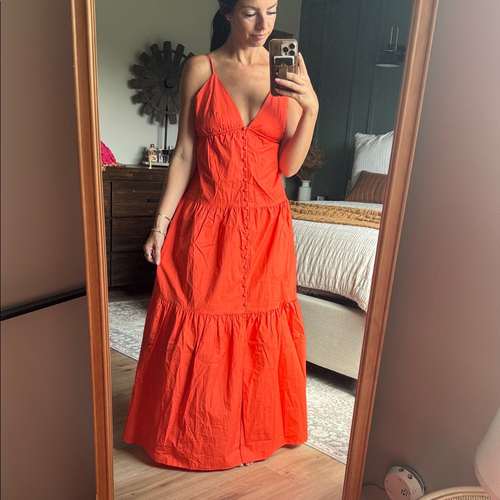BuddyLove Orange Maxi Dress
